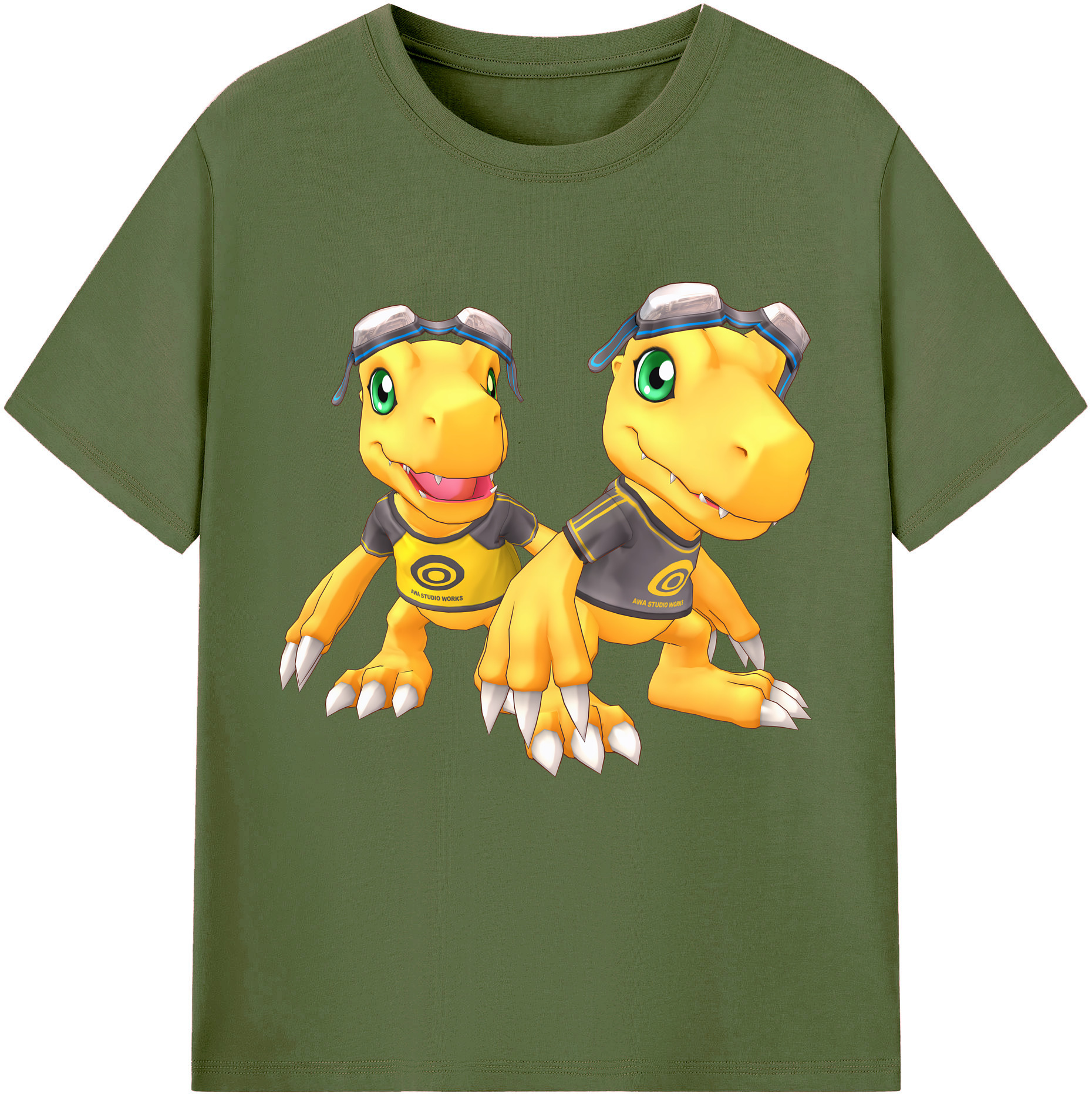 （画像用） Digimon デジタルモンスター/デジモン 綿100％半袖Tシャツ（フロントプリント）